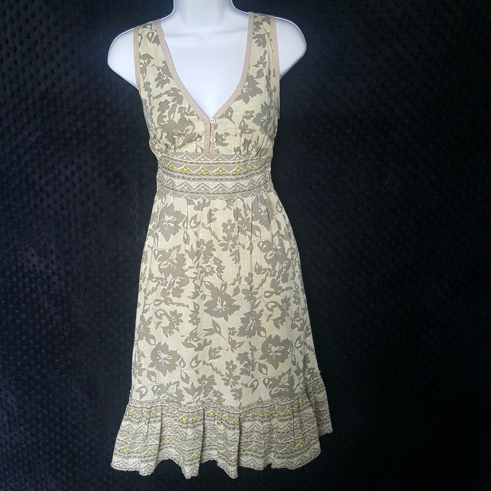 Paper Denim & Cloth floral ruffle hem dress boho